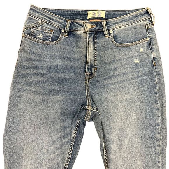 We The Free / Free People sz 32 raw hem high rise jeans - Picture 3 of 12